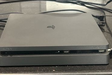 Sony PlayStation 4 Slim 1TB Jet Black Console CUH-2215B w/ DualShock 4 Controller & Cables