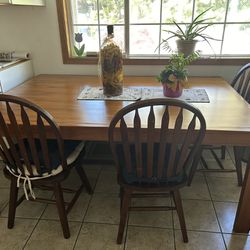 Beautiful Wooden Table Set (large)