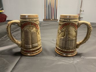 Ceramarte Budweiser Chicagoland Beer Steins