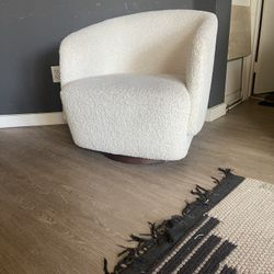 World Market Sophie Boucle Swivel Chair 