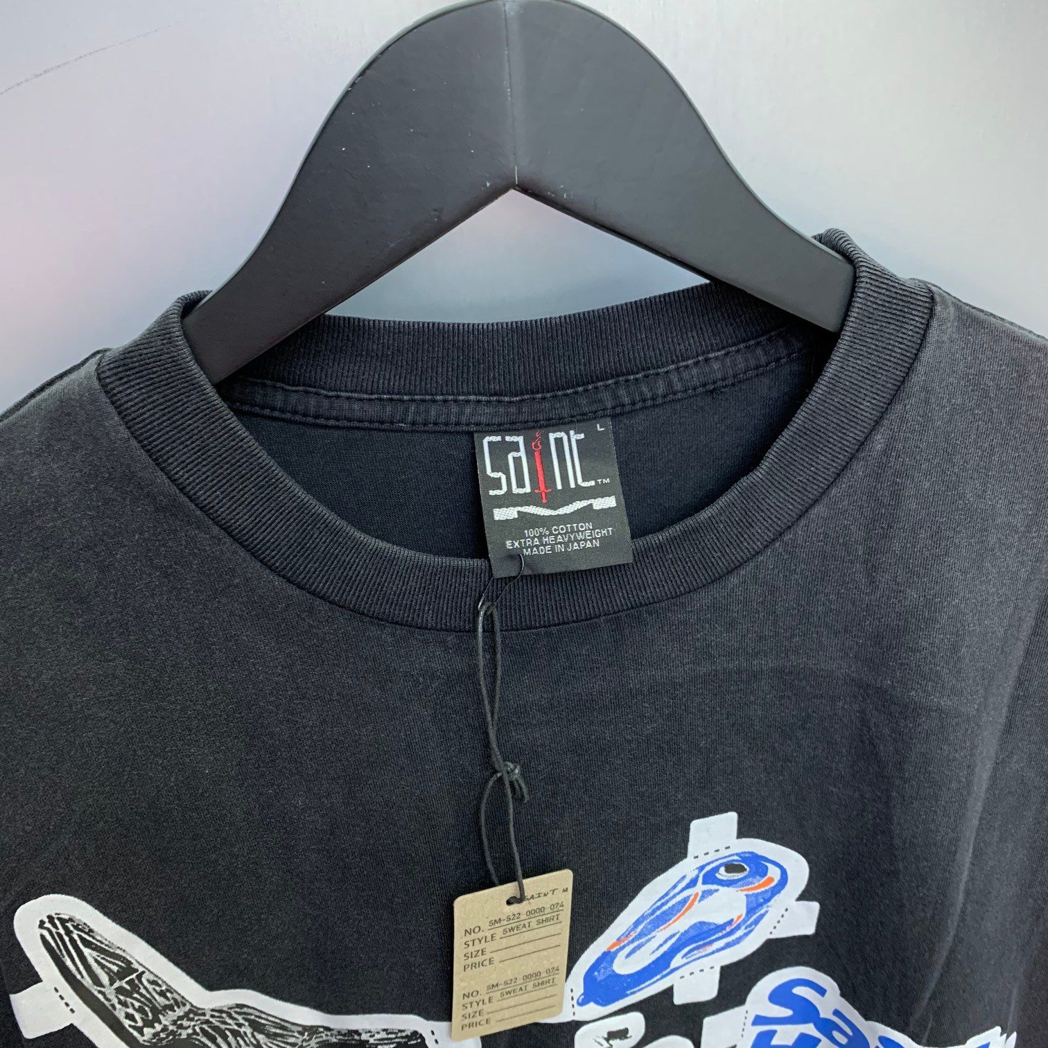 Saint Michael X Neighborhood Motorcycle Print Black T Shirt Mens Large