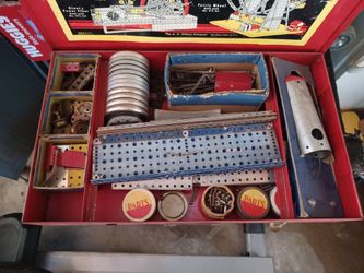 Vintage 1954 Gilbert Erector Set No. 8 1/2 All Electric Ferris Wheel Metal Case
