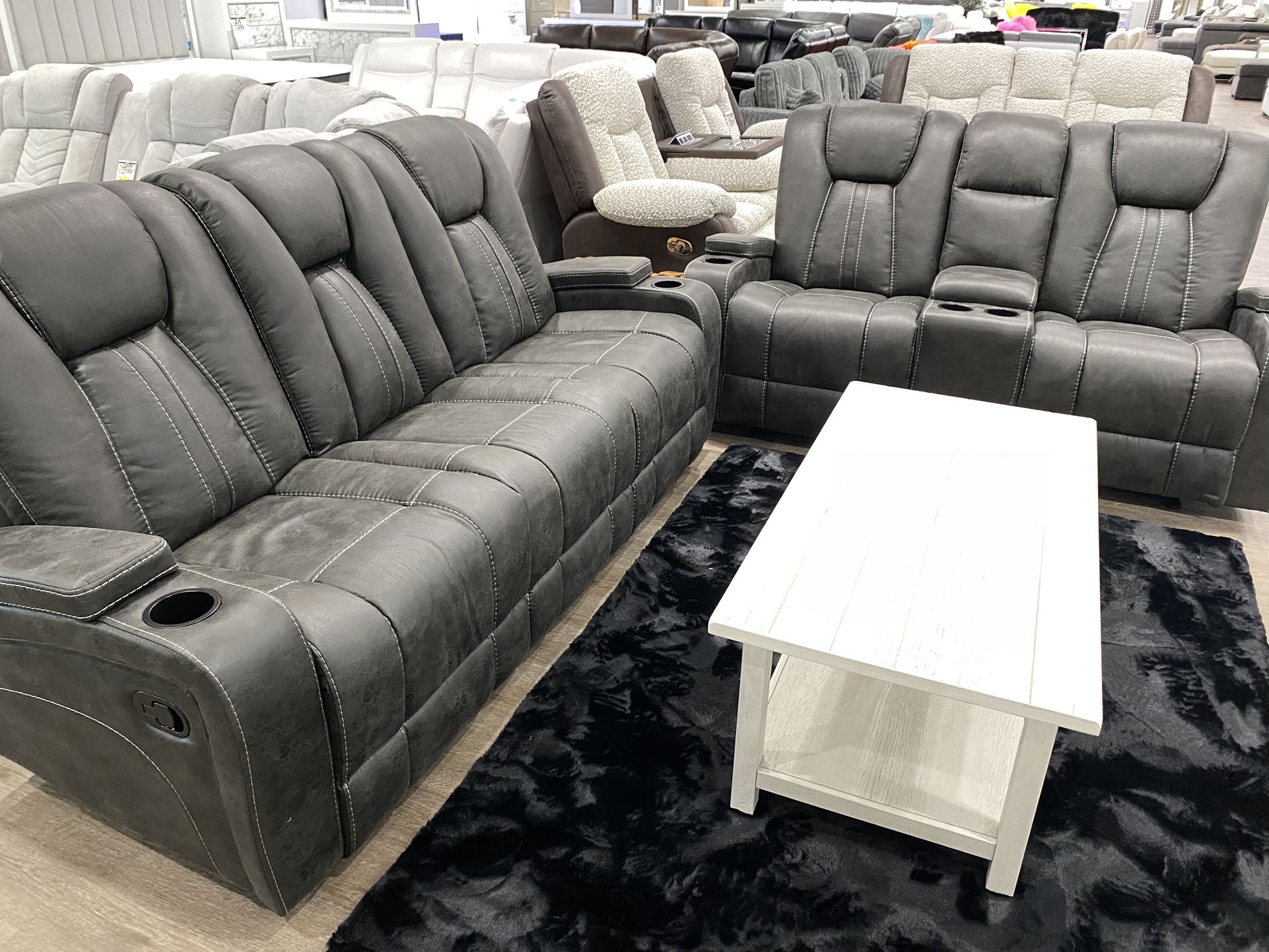 ONLY 1899? SPECIAL DEAL ❕😱 Sofa With Rocking Recliners Loveseat