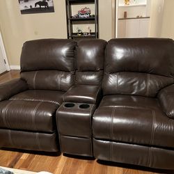 Brown Leather Couches
