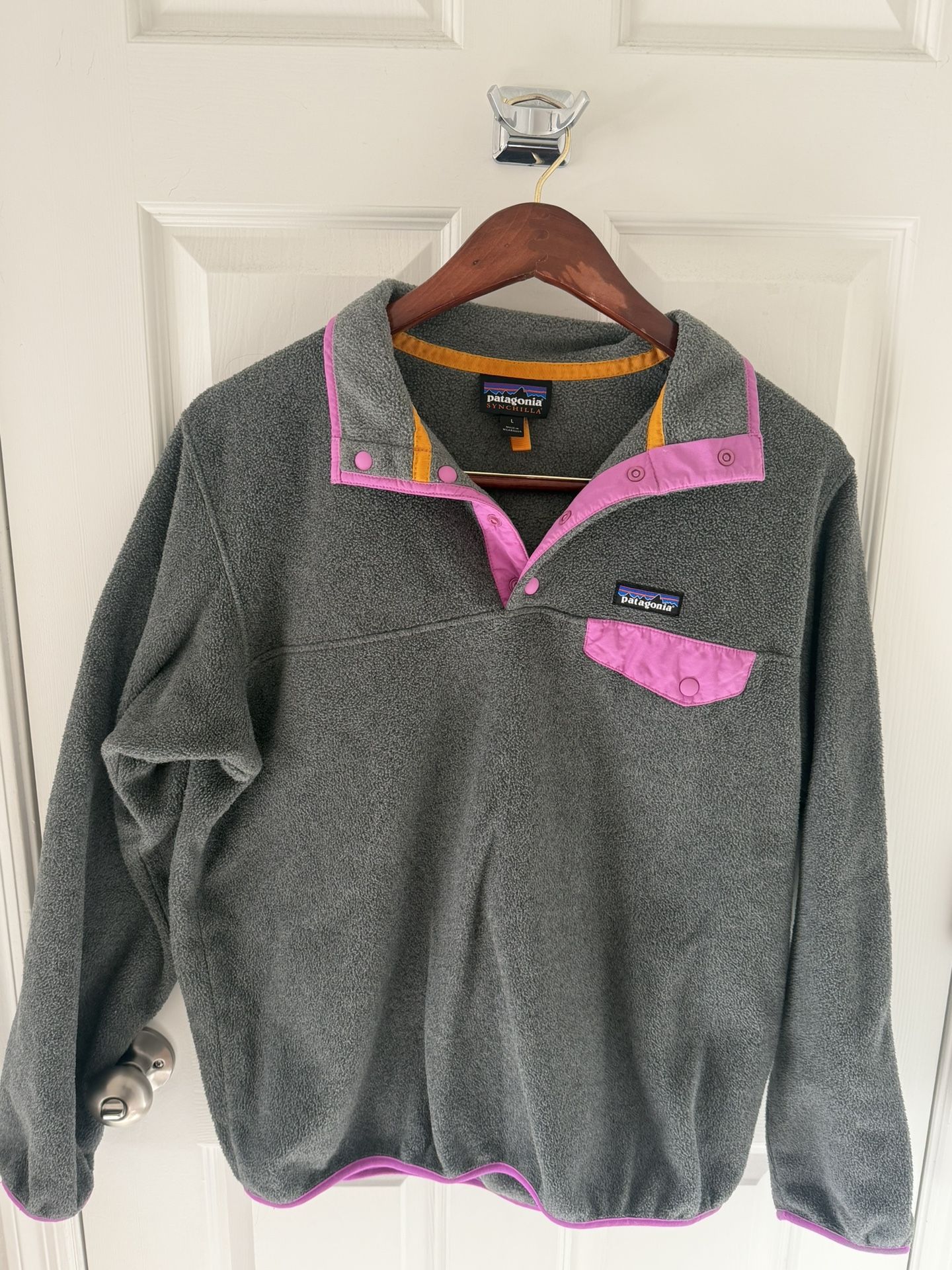 Patagonia Women's Gray Jacket with Purple Accents