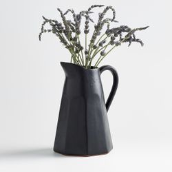 Crate&Barrel Stevey 103-oz. Black Pitcher by Leanne Ford