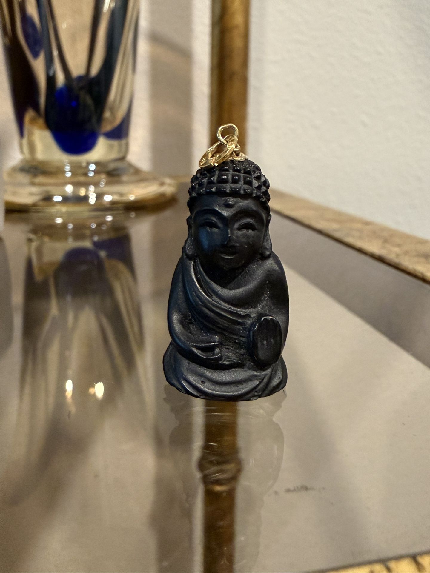 Never Seen a Buddha - Antique Corletto 1.25” Blackamoor 18K Gold & Ebony Pendant hallmarked