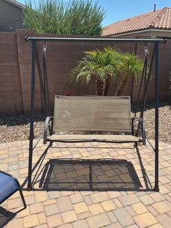 Outdoor Patio Swing with Metal Frame