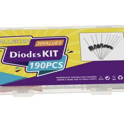 20Values Diodes Kit 1N4001 1N4002 1N4003 1N4004 1N4005 1N4006 1N4007 1N4148 1N5404 1N5406 1N5408 RL207 UF4007 FR107 FR207 1N5817 1N5819 1N5822 15SQ045