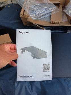 Pegzone Desk Extension Tray with Storage Drawer_ new