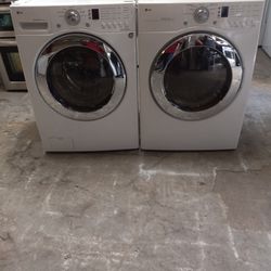 Set Washer And Dryer LG Gas Dryer Everything Is Good Working Condition 3 Months Warranty Delivery And Installation 