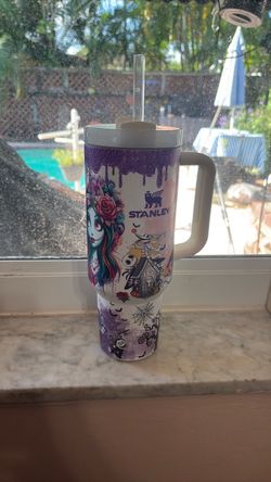 Stanley Tumbler with Nightmare Before Christmas Wrap Stanley Cup