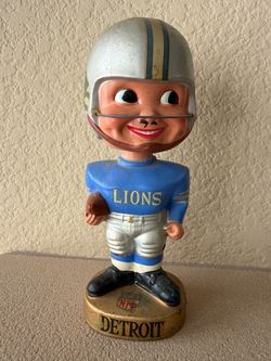 Vintage 1967 Detroit Lions Bobblehead Nodder Gold Base Sports Specialties Japan