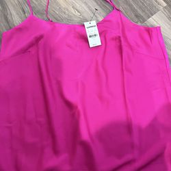 Hot Pink Satin Top 