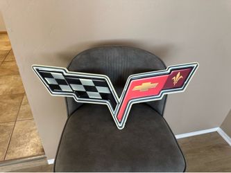 Corvette Metal Car Emblem GM original Wall Art