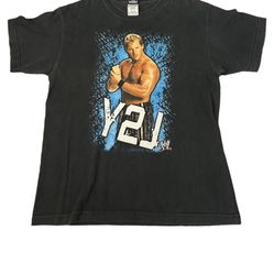 Y2J Chris Jericho WWE 2007 Black Double Sided Wrestling T-shirt Size Men’s Small