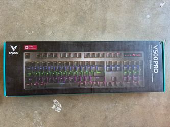 RAPOO V500 Pro Backlit Mechanical Gaming Keyboard Red Switch- Spill Resistant