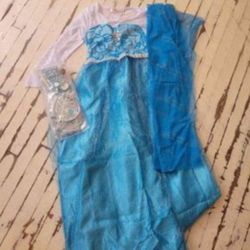 New Frozen Elsa Halloween Costume Dress Up Girls 10-12