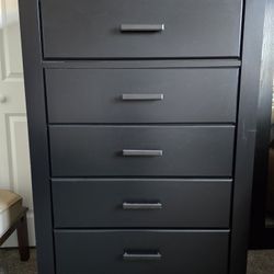 Black 5 Drawer Dresser