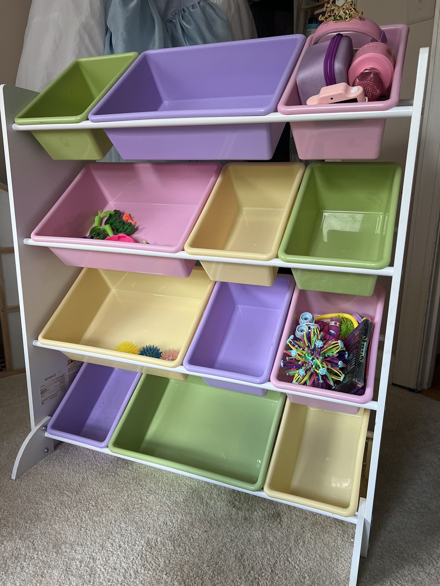 Kids Large 12 Bin Toy Organizer 