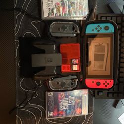 Nintendo Switch (BARELY USED) w/ Dock And Games