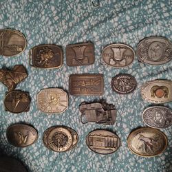 17 Brass Collectable Belt Buckles $200 For All