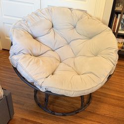 Large Papasan Chair, Brown/Grey, Indoor/Outdoor