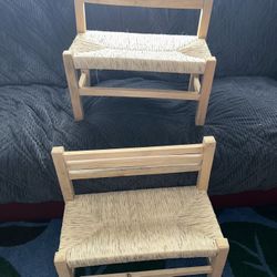 Wooden Kids Chairs $35 For Both 