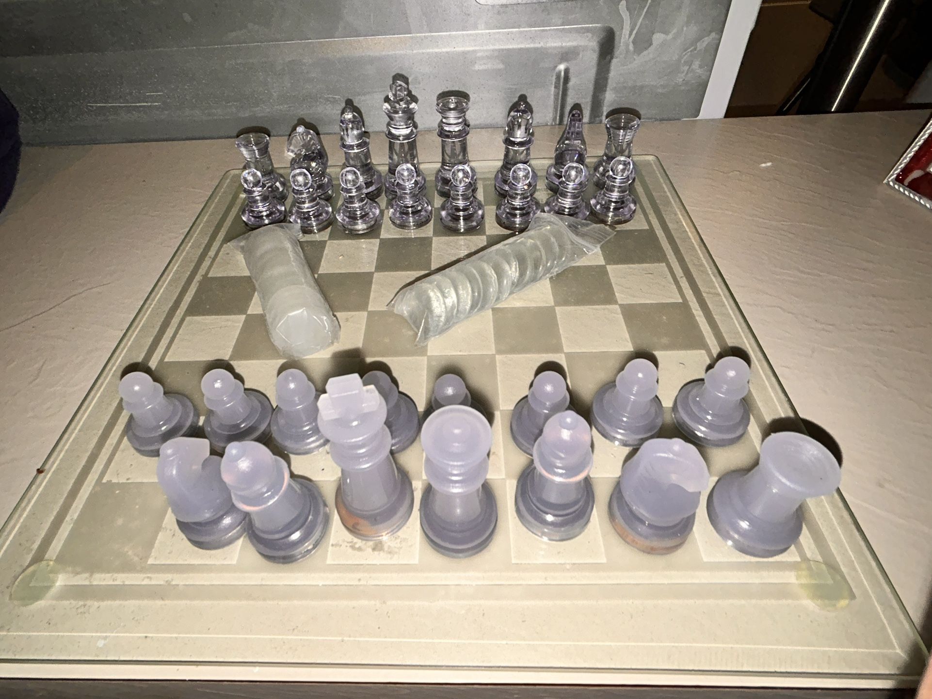 Glass Chess Set 