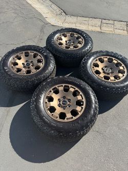 New OEM Toyota Tacoma Trailhunter 18” Bronze Wheels and 265/70R18 Goodyear Tires Take-Offs