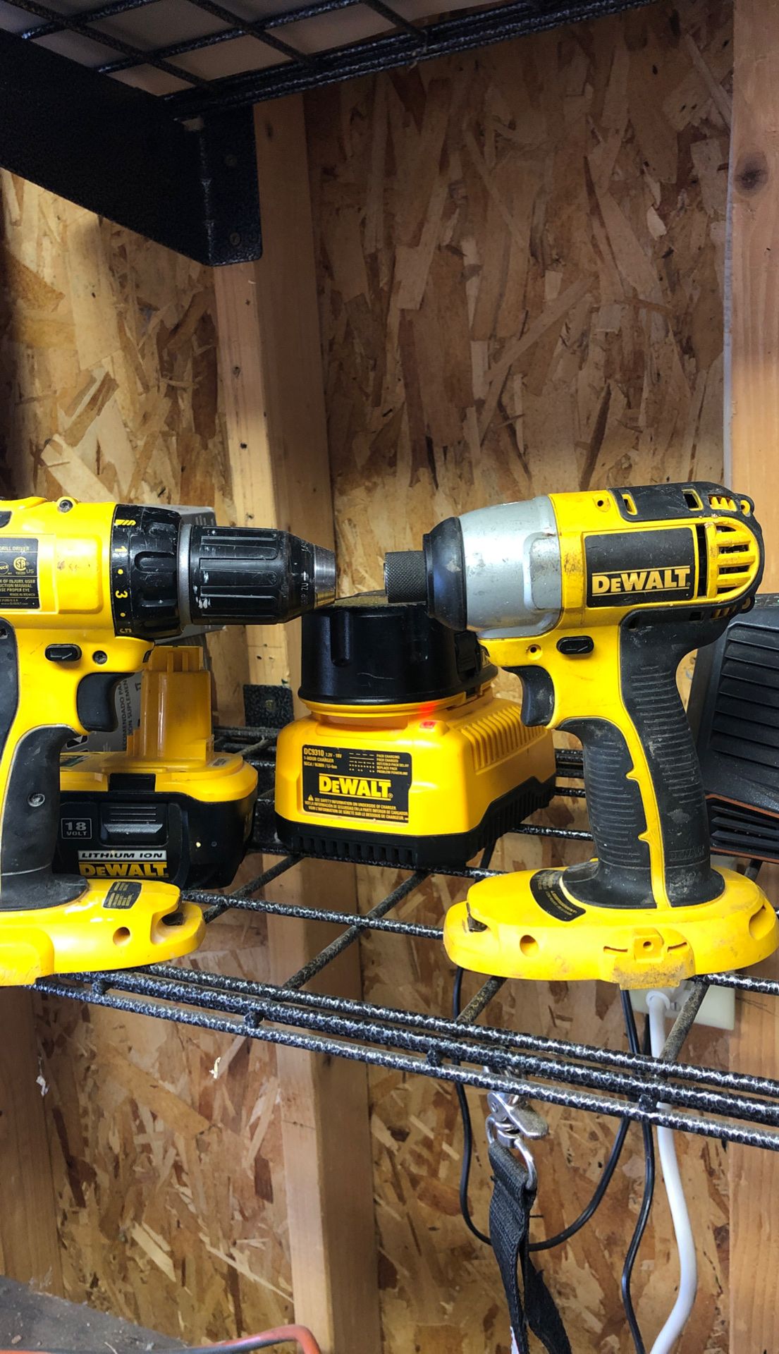 DeWalt drill, impact drill &2 batteries w/ charger