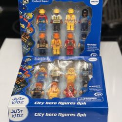 City hero figures 8 Pack  4 Brand New