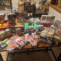 Sealed baseball and hockey cards