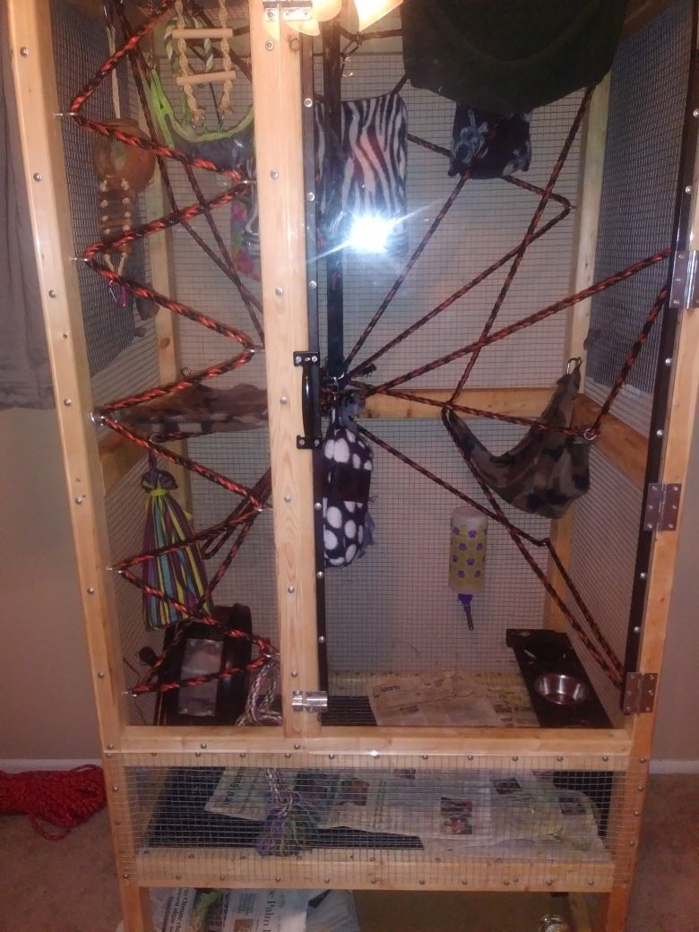 Custom Sugar Glider Cage plexiglass front