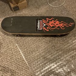 Girls bicycle and skateboard