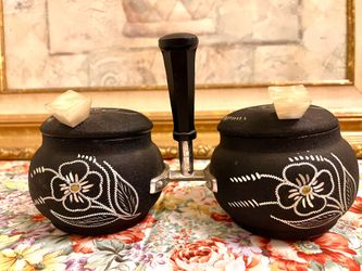 Rare Aluminum Spice Jars-Unique Design Antique