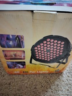 2 PCs of 60 LED par lights/ open box/ see description
