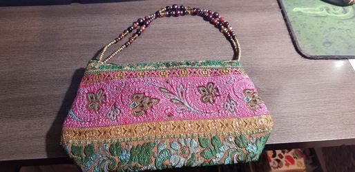 Handmade, colorful, purse, handbag, hand bag