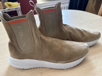 Polo Ralph Lauren RLX suede sneaker boots, size women’s 8.5. Brand new.