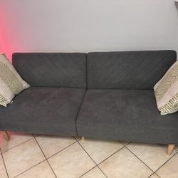 Modern Gray Fabric Couch, Clean Comfortable, Great Condition 