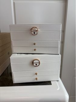 Brand New White Jewelry Organizer Box (2 Available)
