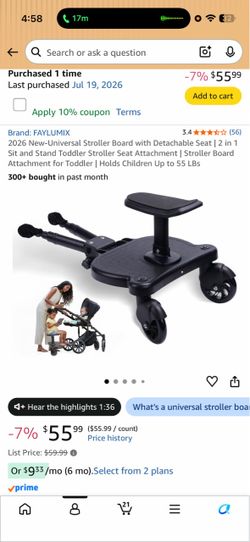 Universal stroller riding board