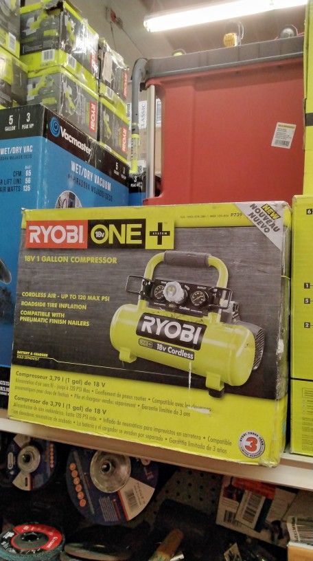 RYOBI 18V CORDLEES 1 GALLON COMPRESSOR (TOOL ONLY)