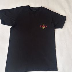Vans Black T-Shirt Snake Design Size Small