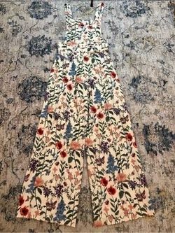 Cider wide leg overalls floral 4xl