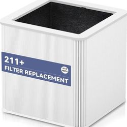 211+ Replacement Filter Compatible with Blue Pure 211+ Air Purifier,2-in-1 H13 True HEPA Filter with Activated Carbon Filter 1 Pack
