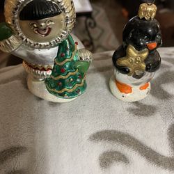 Rare Hard To Find 1990s Hand Blown Glass ornaments Eskimo, and penguin 30 Obo 