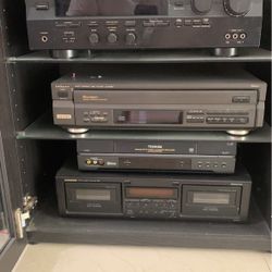 Sound System With A Stereo CD Player ,BHF And Double Cassette Player