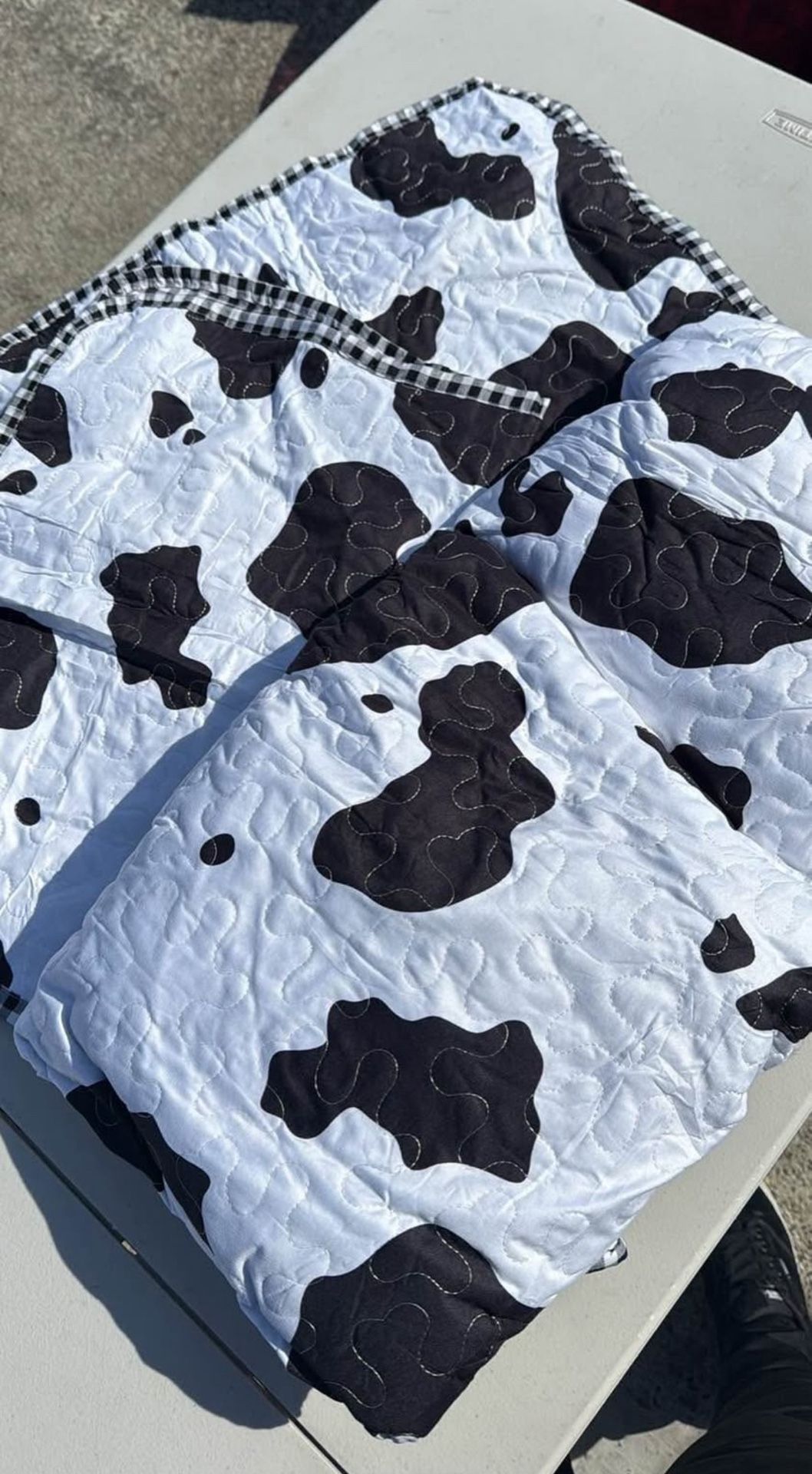 Cow Print, Quilt And Pillow Shams