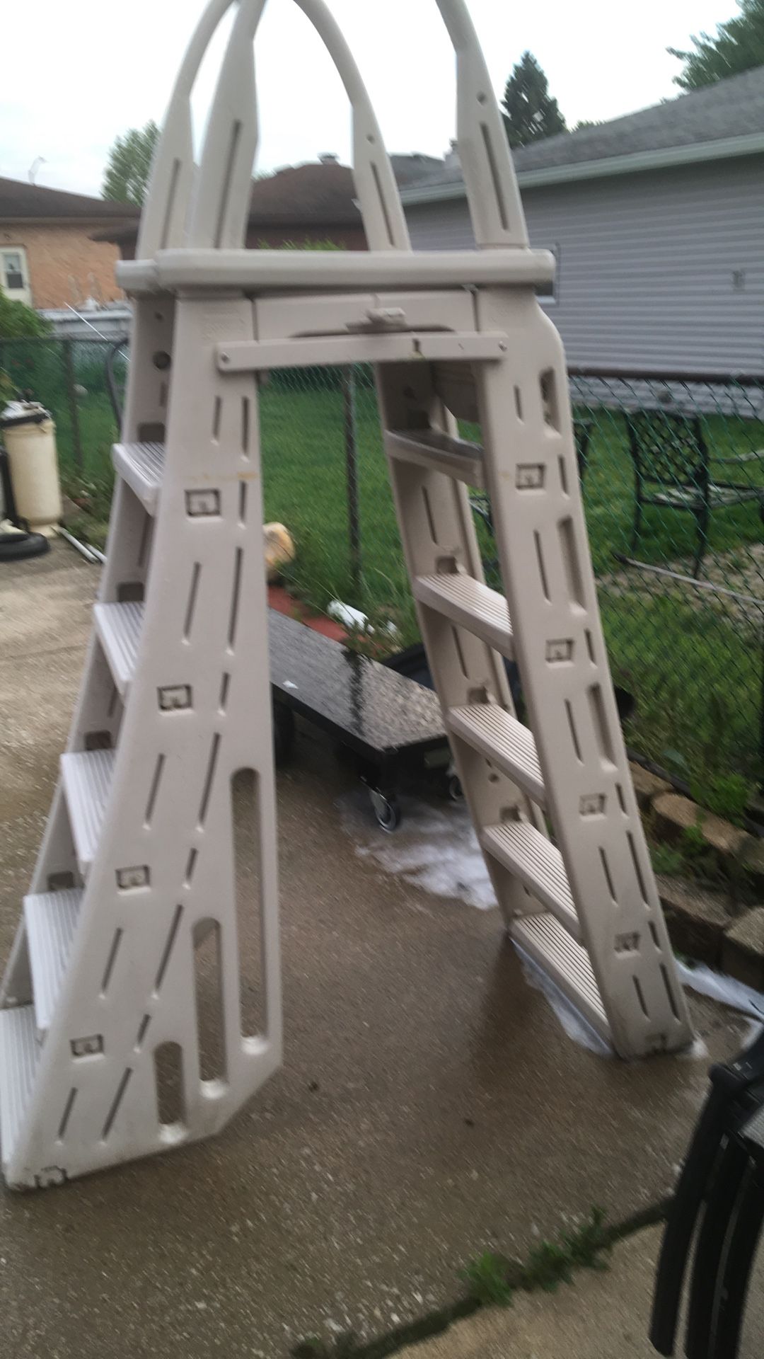 Swimming pool safety ladder 60 inches to the top good condition $220